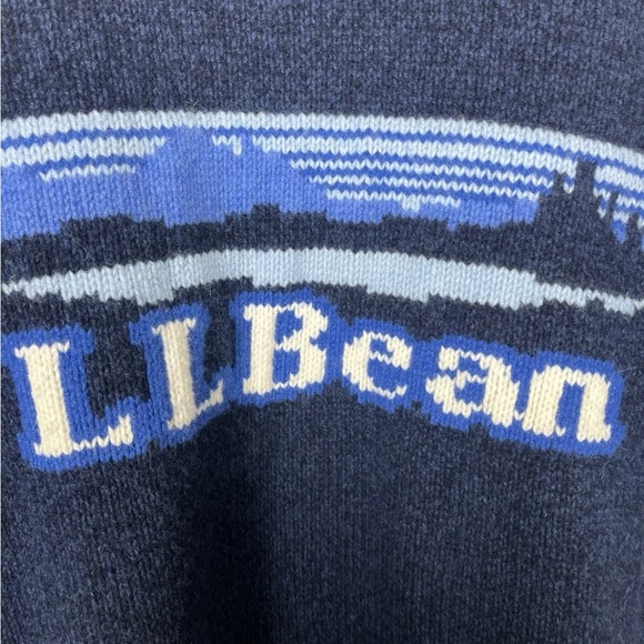 L.L. Bean NWT Blue Knit Logo Classic Ragg Lambs Wool Crew Sweater Mens Size 3XL - Picture 4 of 5